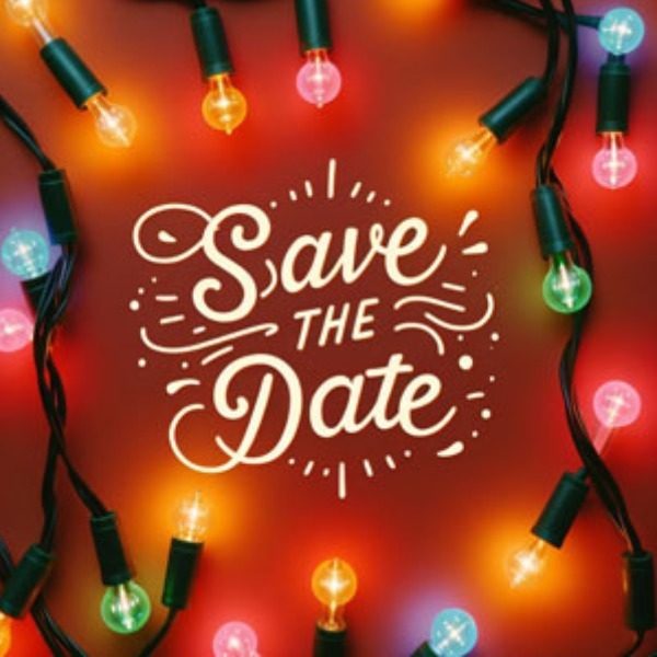 Lights with Save the Date